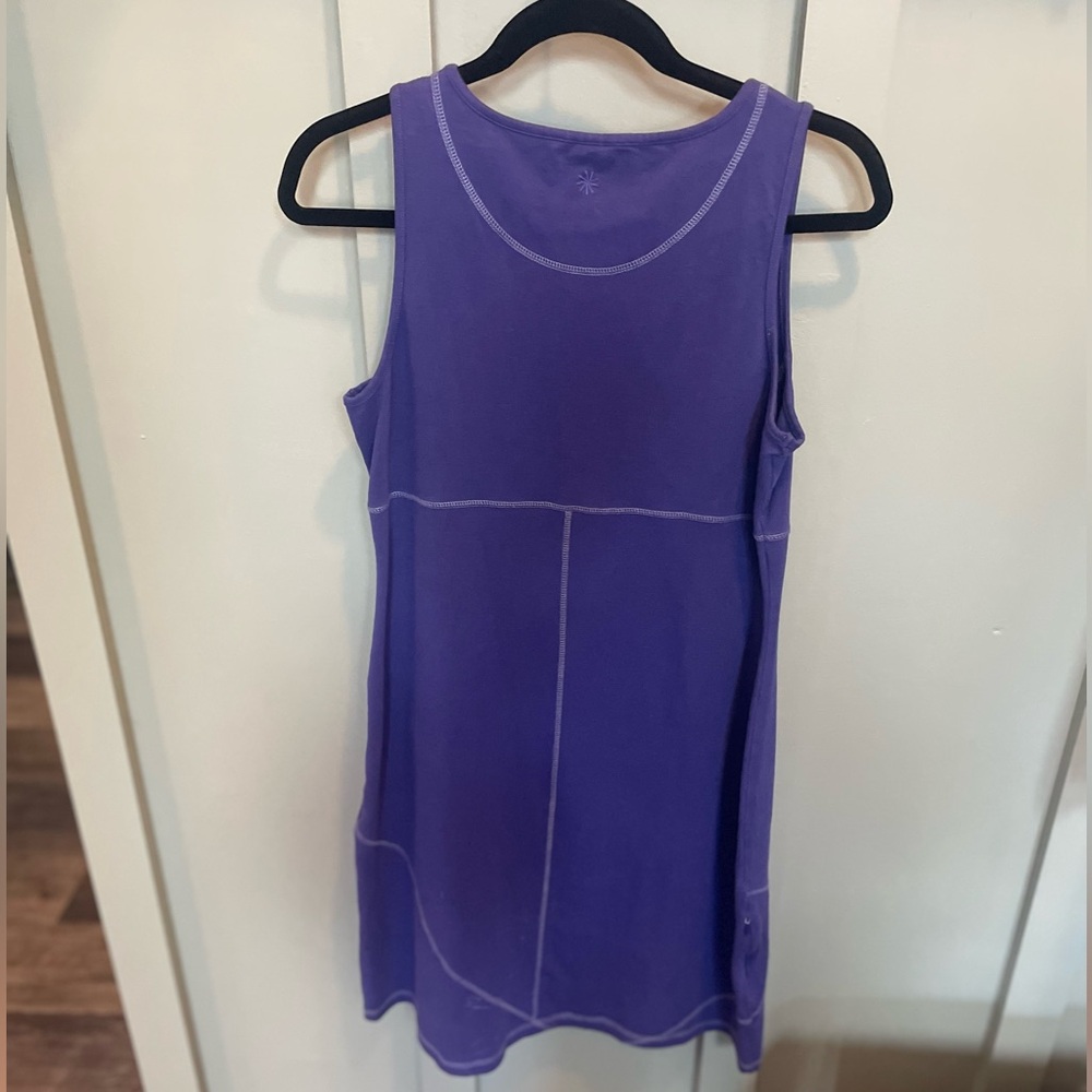 Athleta women’s purple dress size large organic cotton - Picture 2 of 3